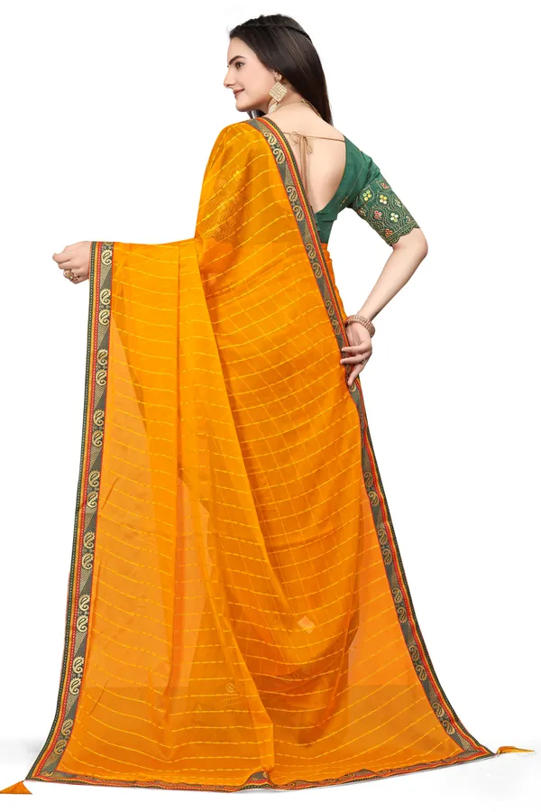Yellow_Jacquard_Printed_Casual_Banarasi_Synthetic_Saree_With_unstitched_Blouse