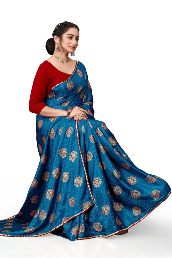 Light_Blue_Silk_Blend_Printed_Party_And_Festive_Bollywood_Pure_Saree_With_unstitched_Blouse