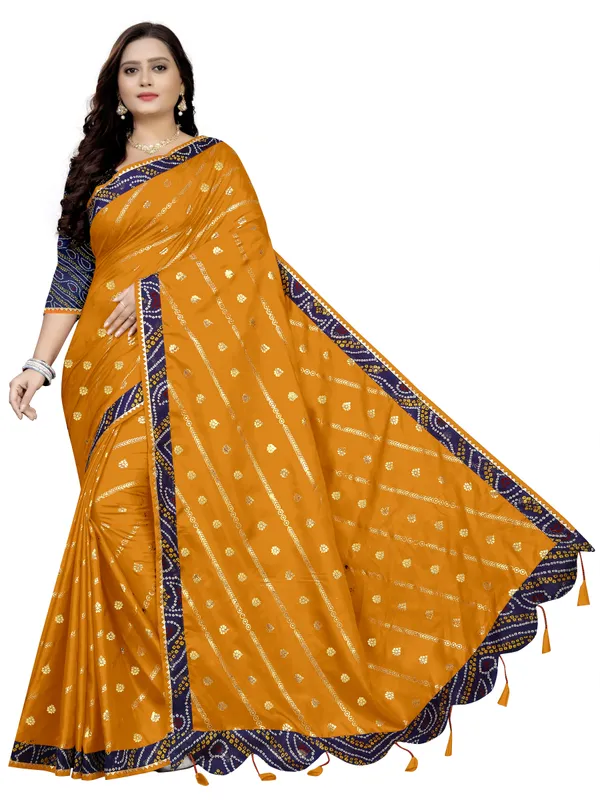 Yellow_Art_Silk_Printed_Party_And_Festive_Bandhani_Pure_Saree_With_unstitched_Blouse