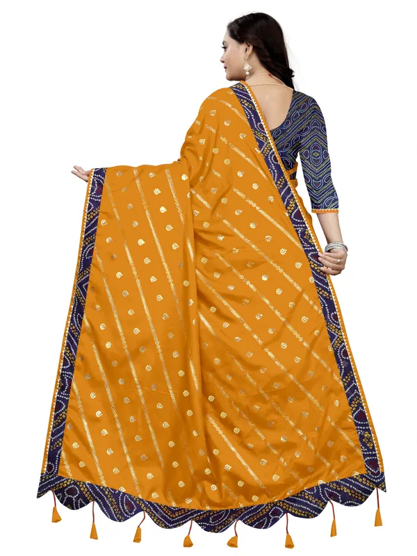 Yellow_Art_Silk_Printed_Party_And_Festive_Bandhani_Pure_Saree_With_unstitched_Blouse