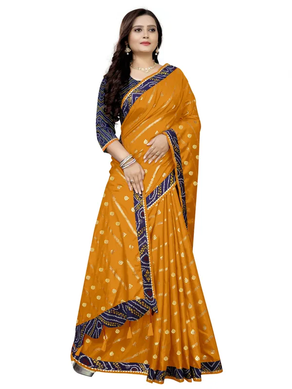 Yellow_Art_Silk_Printed_Party_And_Festive_Bandhani_Pure_Saree_With_unstitched_Blouse
