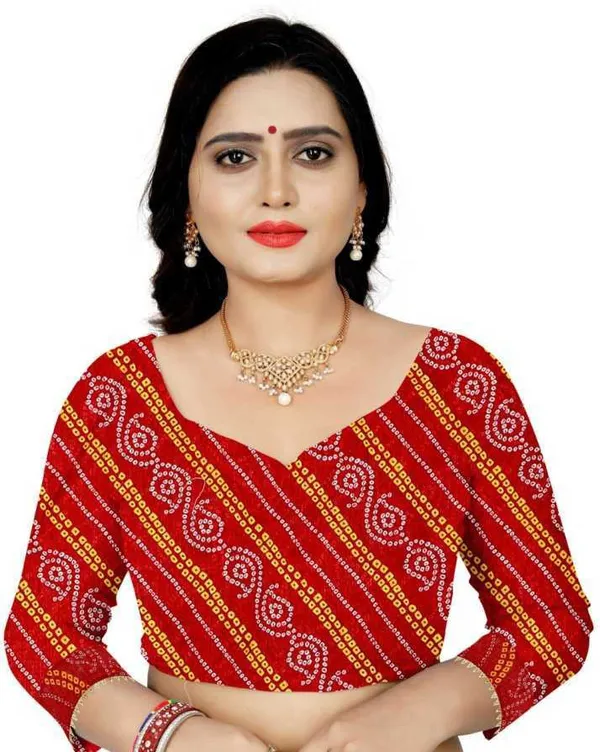 Yellow_Silk_Blend_Floral_Print_Wedding_And_Festive_Leheria_Pure_Saree_With_unstitched_Blouse