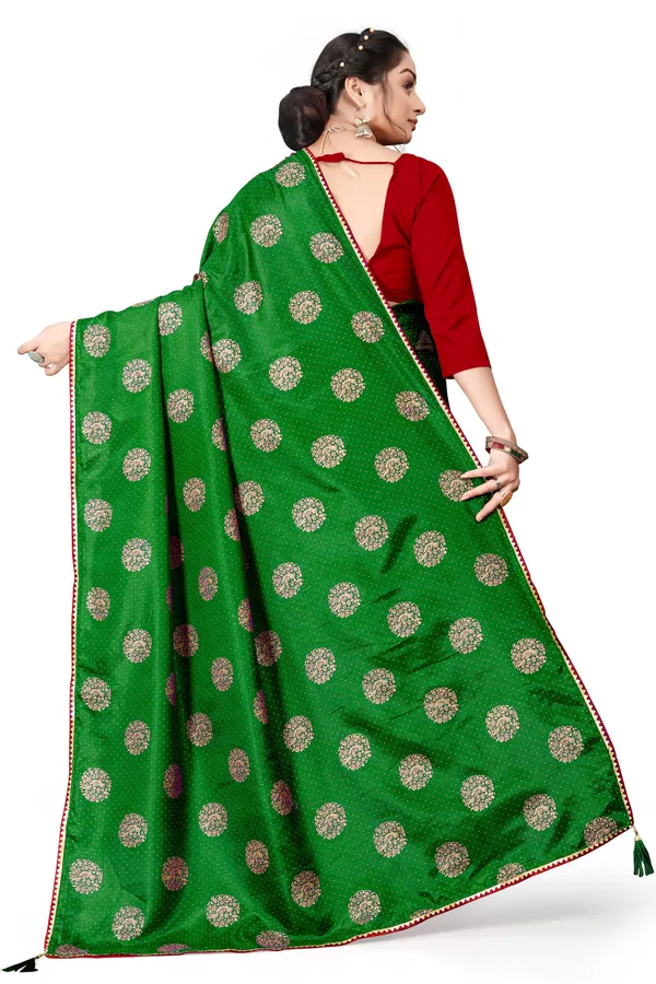 Green_Silk_Blend_Printed_Party_And_Festive_Bollywood_Pure_Saree_With_unstitched_Blouse
