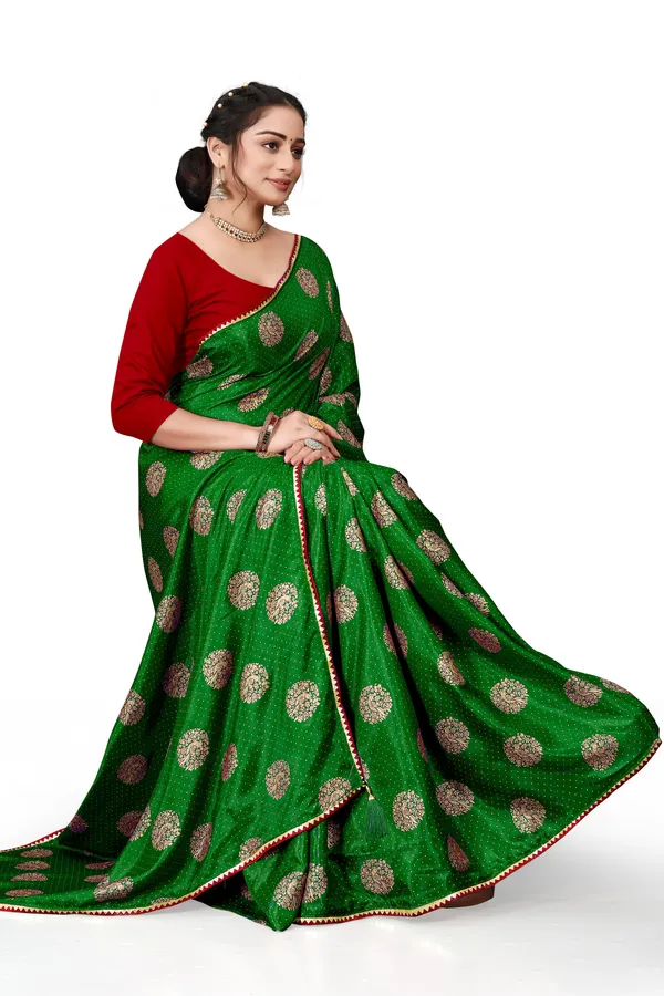 Green_Silk_Blend_Printed_Party_And_Festive_Bollywood_Pure_Saree_With_unstitched_Blouse