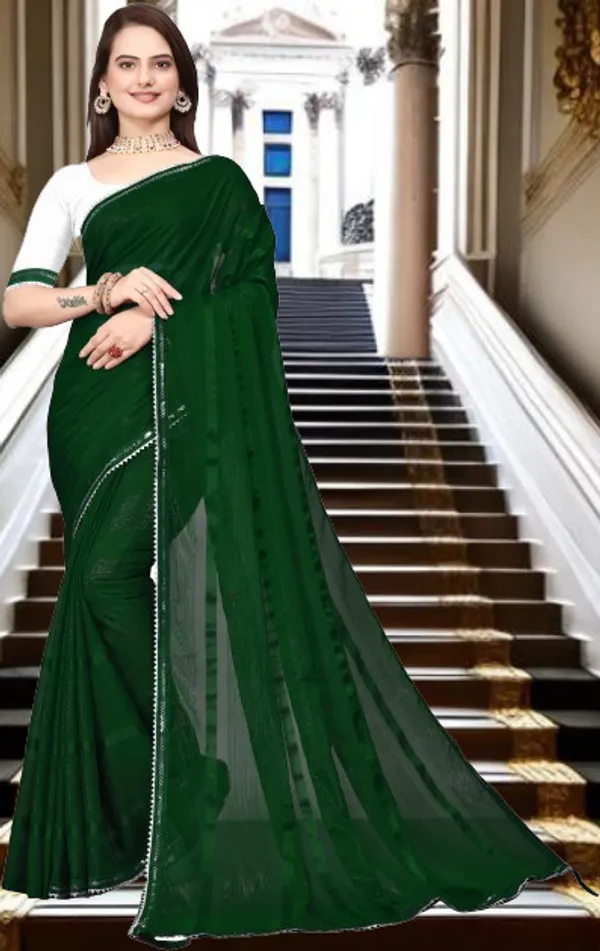 Green_Georgette_Embellished_Party_And_Festive_Banarasi_Synthetic_Saree_With_unstitched_Blouse