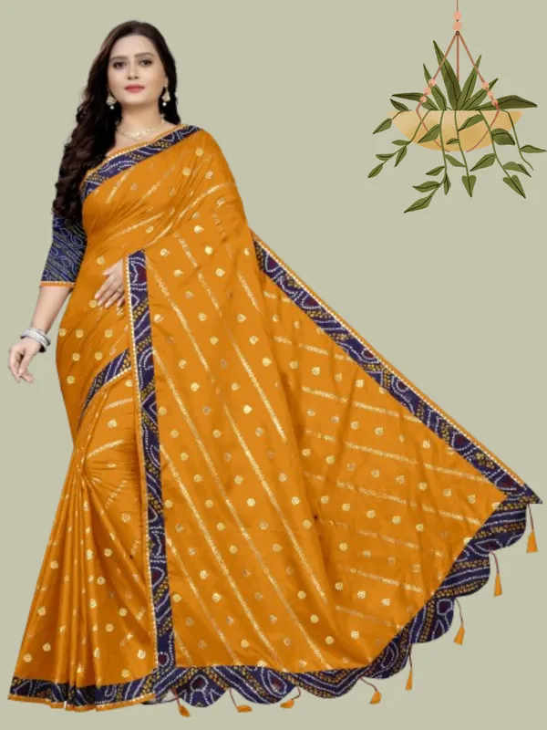 Yellow_Art_Silk_Printed_Party_And_Festive_Bandhani_Pure_Saree_With_unstitched_Blouse