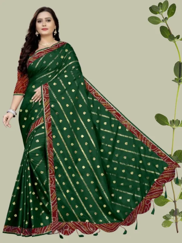 Dark_Green_Art_Silk_Printed_Party_And_Festive_Bollywood_Pure_Saree_With_unstitched_Blouse