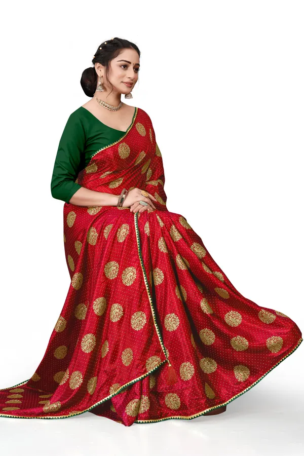 Red_Silk_Blend_Printed_Party_And_Festive_Bollywood_Pure_Saree_With_unstitched_Blouse