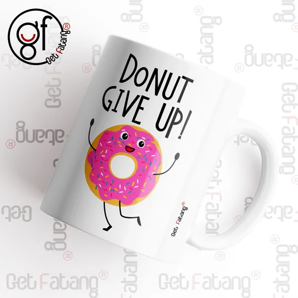 Donut_Give_Up_Motivational_Printed_MDF_Coaster_and_Ceramic_Coffee_Mug_Combo_Gift_for_Her_/_Him_(350_ML_||_4_inch_x_4_inch)