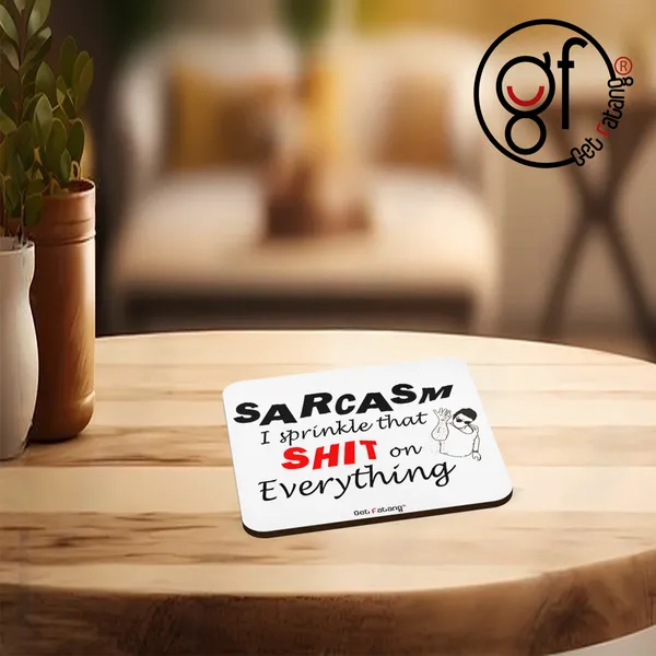 Sarcasm_is_Funny_Shit_Funny_Printed_MDF_Coaster_and_Ceramic_Coffee_Mug_Combo_Gift_for_Her_/_Him_(350_ML_||_4_inch_x_4_inch)