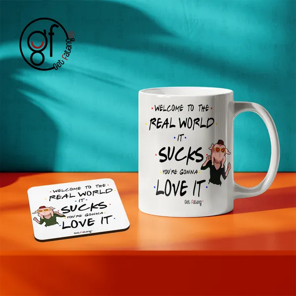 Coffee_Mug_Welcome_to_the_Real_World_FRIENDS_TV_Show_Series_Printed_MDF_Coaster_and_Ceramic__Combo_Gift_for_Him_and_Her_(350_ML_||_4_inch_x_4_inch)