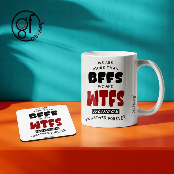 Coffee_Mug_Weirdos_Together_Forever_Printed_MDF_Coaster_and_Ceramic__Combo_Gift_for_Him_and_Her_(350_ML_||_4_inch_x_4_inch)