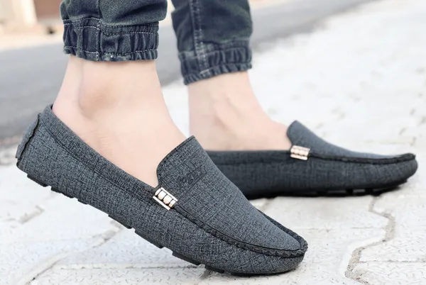 Navy_Synthetic_Leather_Loafers_For_Men