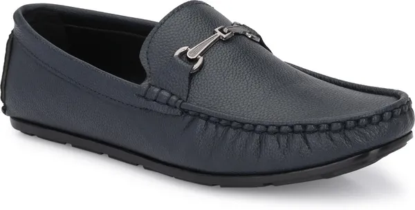 Blue_Synthetic_Leather_Loafers_For_Men