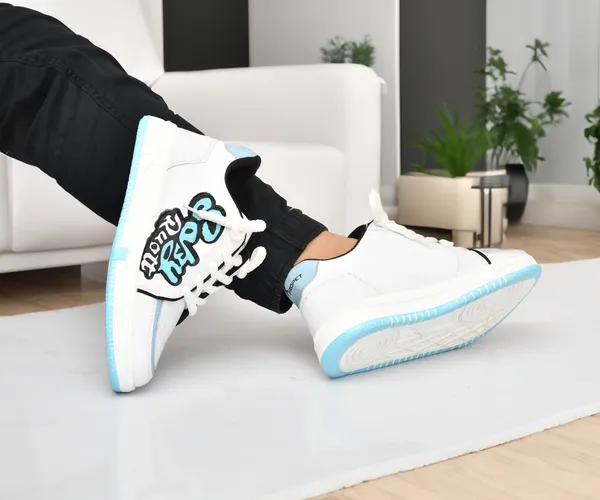 White_Synthetic_Leather_Sneakers_For_Men