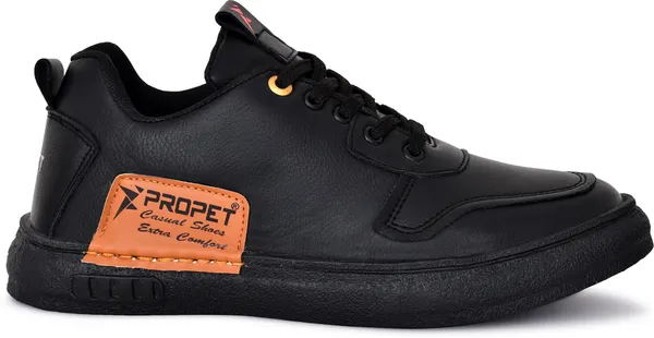 Black_Synthetic_Leather_Sneakers_For_Men