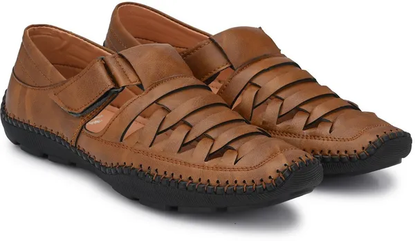 Tan_Synthetic_Leather_Memory_Foam_Casual_Sandal_For_Men