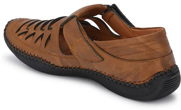 Tan_Synthetic_Leather_Memory_Foam_Casual_Sandal_For_Men
