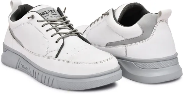 White_Artificial_Leather_Canvas_Shoes_For_Men