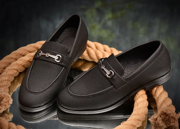 Black_Synthetic_Leather_Loafers_For_Men