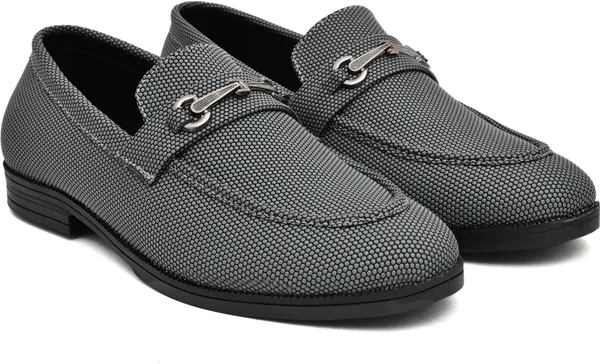 Grey_Synthetic_Leather_Loafers_For_Men
