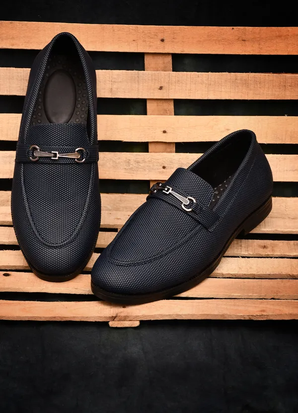 Navy_Synthetic_Leather_Loafers_For_Men