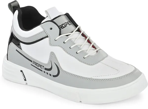 White_Synthetic_Leather_Sneakers_For_Men