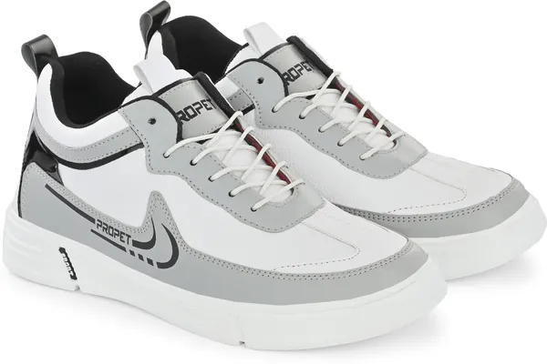 White_Synthetic_Leather_Sneakers_For_Men
