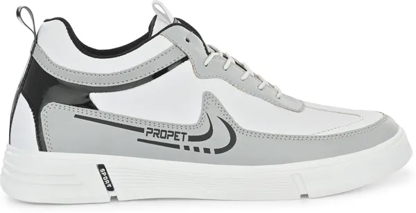 White_Synthetic_Leather_Sneakers_For_Men