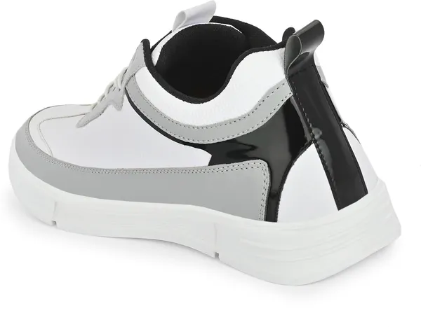 White_Synthetic_Leather_Sneakers_For_Men