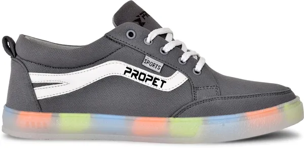 Grey_Synthetic_Leather_Sneakers_For_Men