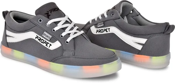 Grey_Synthetic_Leather_Sneakers_For_Men