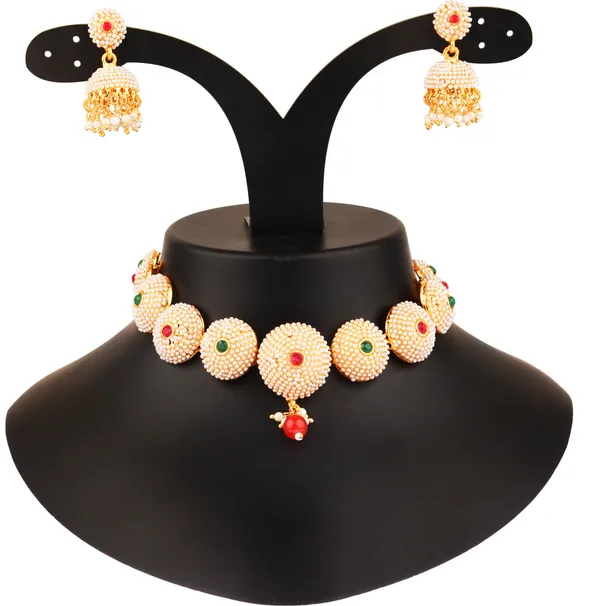 Alloy_Choker_Set_Gold_Plated_For_Women