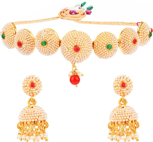 Alloy_Choker_Set_Gold_Plated_For_Women