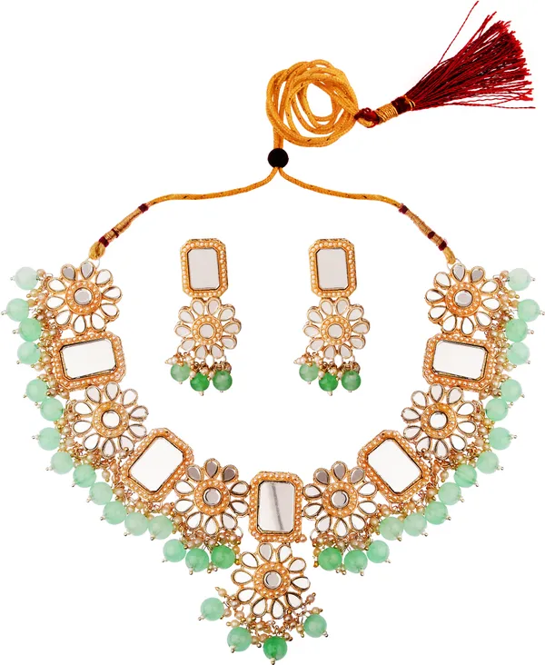 Alloy_Choker_Set_Silver_Plated_For_Women
