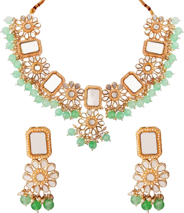 Alloy_Choker_Set_Silver_Plated_For_Women