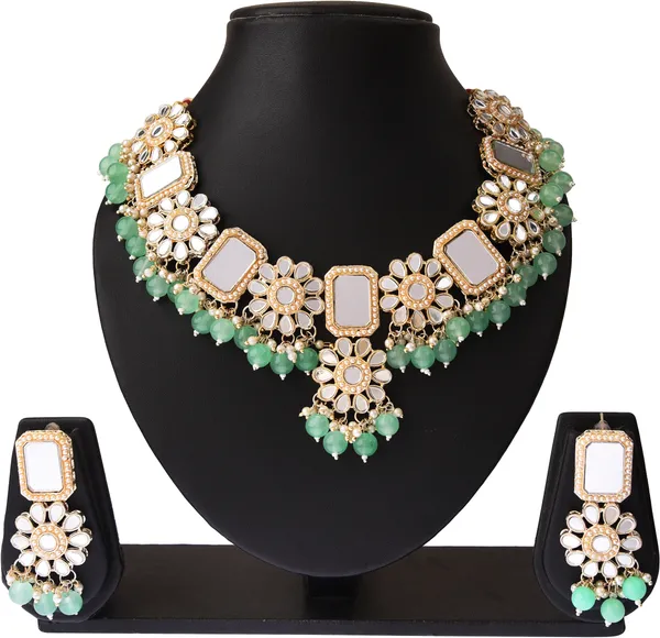 Alloy_Choker_Set_Silver_Plated_For_Women