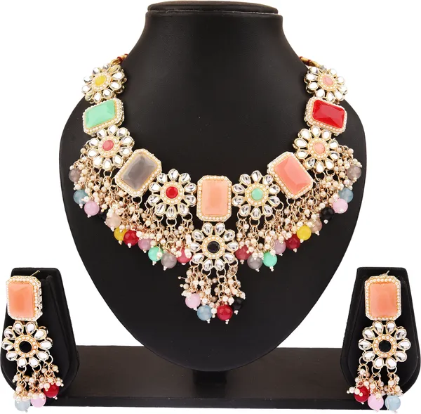 Alloy_Choker_Set_Gold_Plated_For_Women