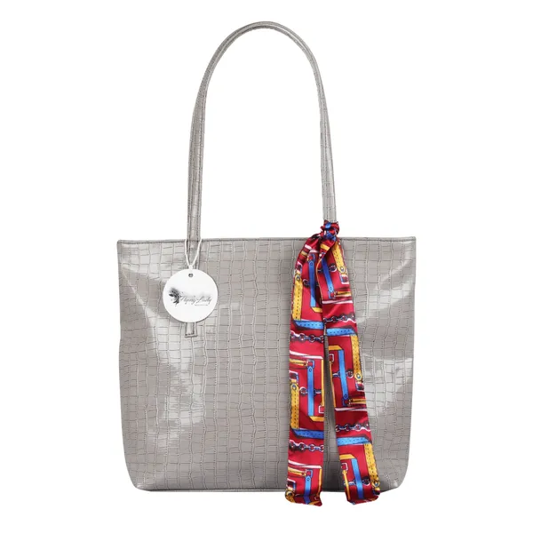 Grey_Fashionable_&_Trendy_Croc_Handbag_For_Women