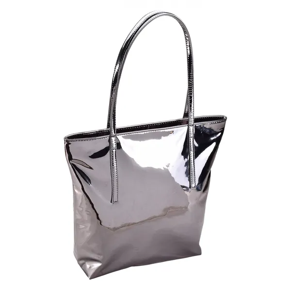 Gun_Metal_Mirror_Shine_Fancy_Tote_Bag
