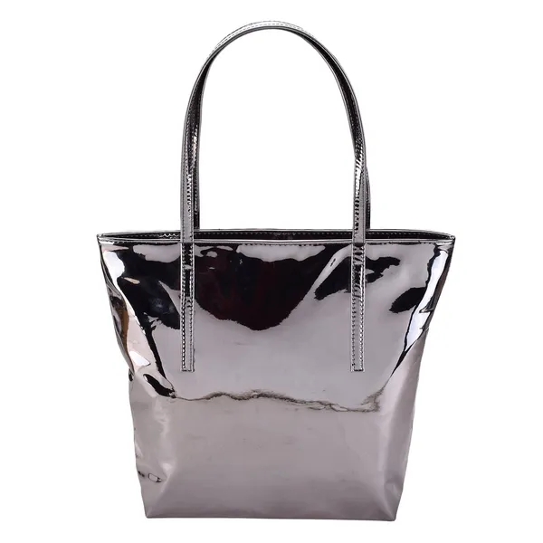 Gun_Metal_Mirror_Shine_Fancy_Tote_Bag