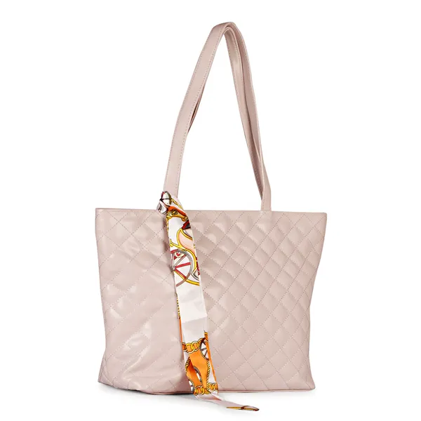 Nude_Pink_Quilted_Fancy_Tote_Bag_With_Trendy_Ribbon
