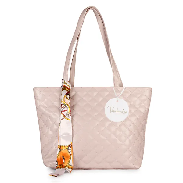 Nude_Pink_Quilted_Fancy_Tote_Bag_With_Trendy_Ribbon