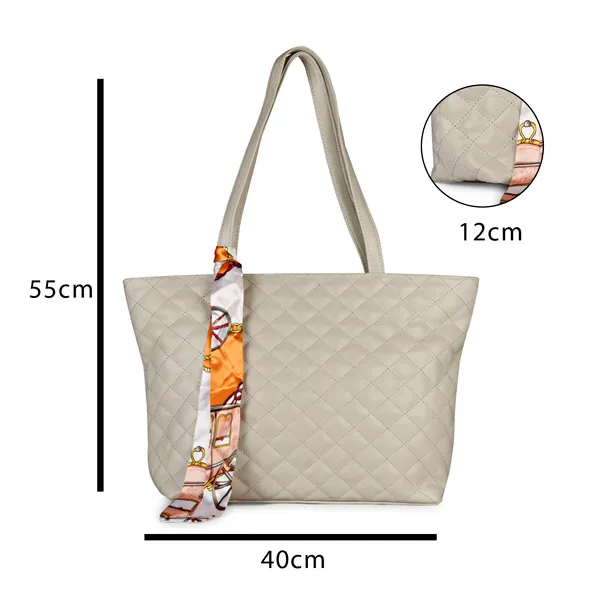 Clay_White_Quilted_Fancy_Tote_Bag_With_Trendy_Ribbon