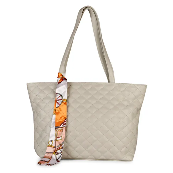Clay_White_Quilted_Fancy_Tote_Bag_With_Trendy_Ribbon