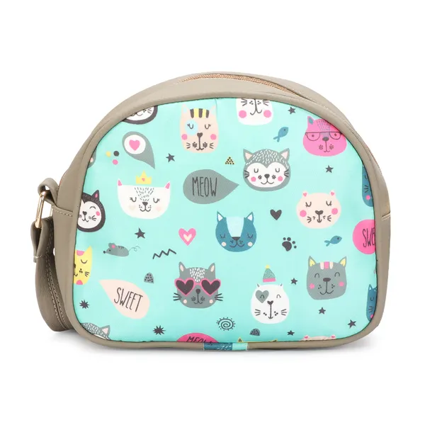 Teal_Fancy_Trendy_Cross_Body_Fancy_Canvas_Bag_With_Three_Zipper_Compartments