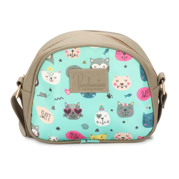 Teal_Fancy_Trendy_Cross_Body_Fancy_Canvas_Bag_With_Three_Zipper_Compartments