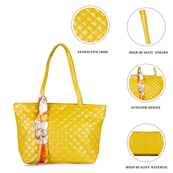 Yellow_Quilted_Fancy_Tote_Bag_With_Trendy_Ribbon