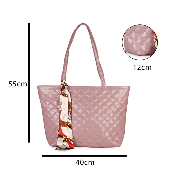 Mauve_Quilted_Fancy_Tote_Bag_With_Trendy_Ribbon