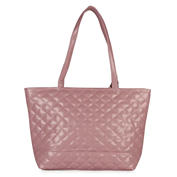 Mauve_Quilted_Fancy_Tote_Bag_With_Trendy_Ribbon